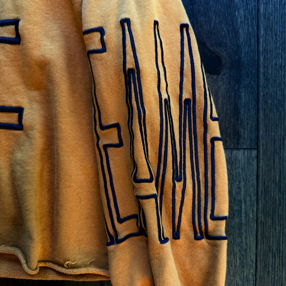 Women’s Zara Mustard Navy Blue Sweatshirt Size Small - Picture 3 of 6